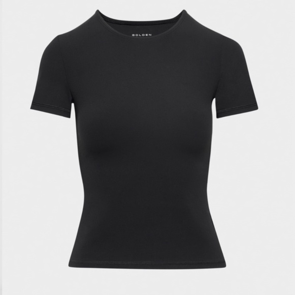 Aritzia Golden BUTTER Essential T-Shirt Black - Size Large